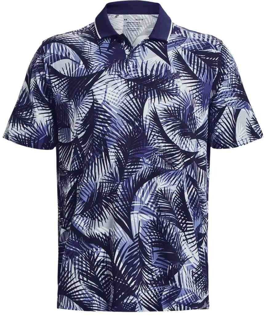Under Armour Iso-Chill Graphic Palm men's polo, navy
