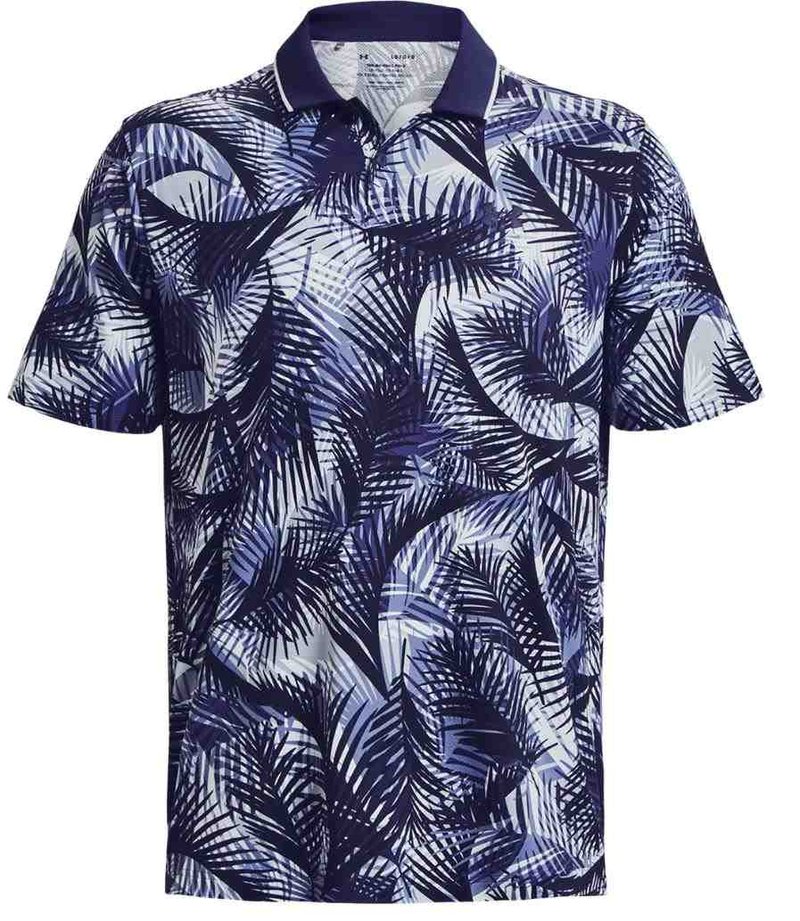Under Armour Iso-Chill Graphic Palm men's polo, navy