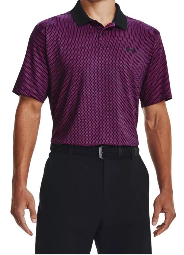 Under Armour Performance 3.0 Printed men's polo, black/pink