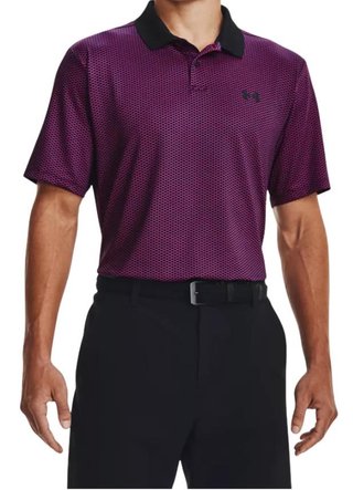 Under Armour Performance 3.0 Printed men's polo, black/pink