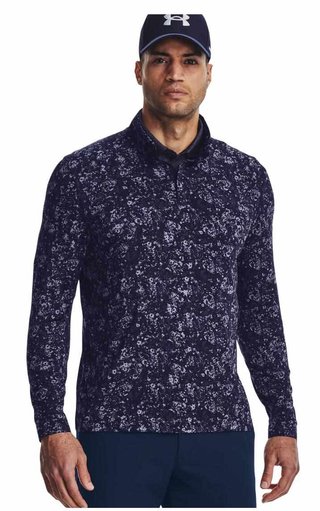 Under Armour Playoff Printed 1/4 Zip men's sweatshirt, navy