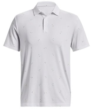 Under Armour Playoff 3.0 Printed men's polo, white/static blue