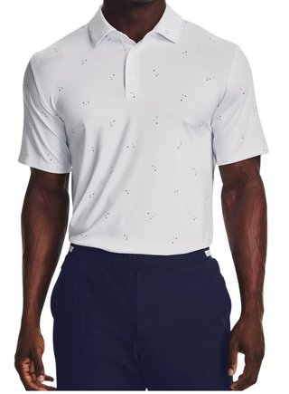 Under Armour Playoff 3.0 Printed men's polo, white/static blue