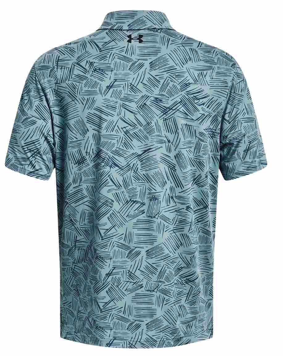 Under Armour Playoff 3.0 Printed men's polo, still water/static blue
