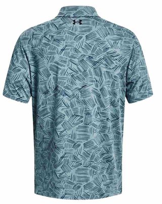 Under Armour Playoff 3.0 Printed men's polo, still water/static blue