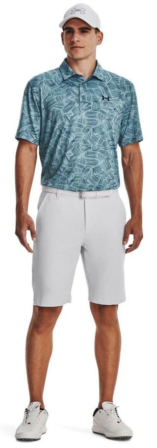 Under Armour Playoff 3.0 Printed men's polo, still water/static blue