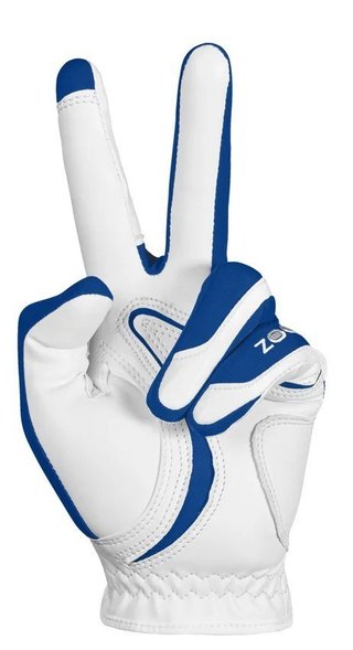 Zoom Zoom Hybrid ladies golf glove, white/royal