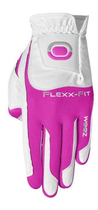 Zoom Zoom Hybrid ladies golf glove, white/pink
