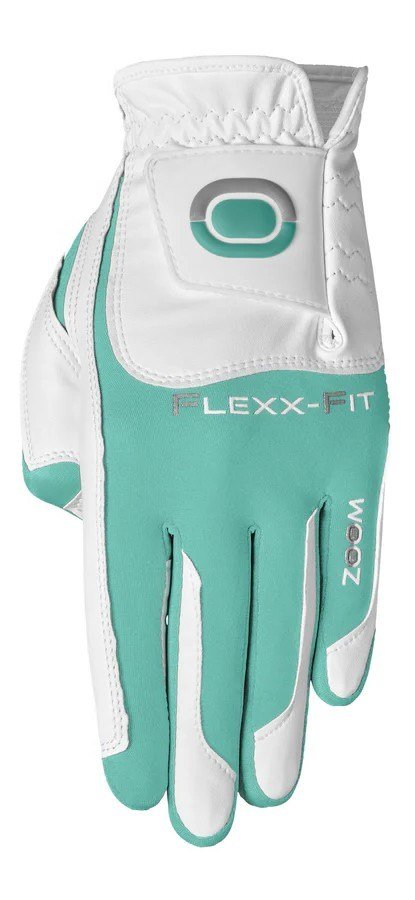 Zoom Zoom Hybrid ladies golf glove, white/mint