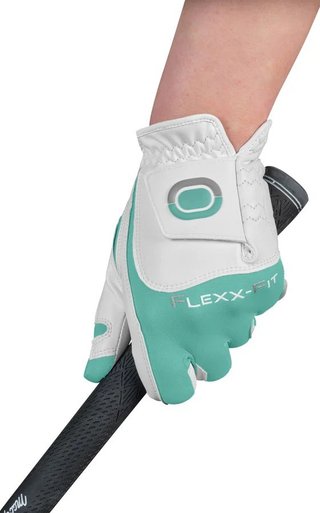 Zoom Zoom Hybrid ladies golf glove, white/mint