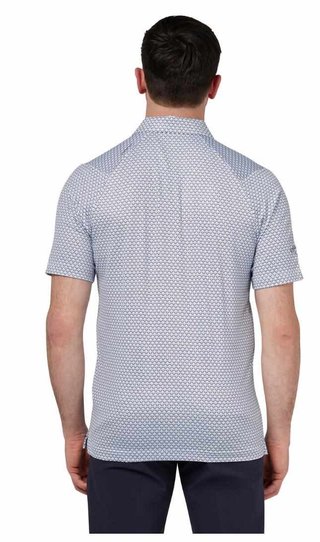 Callaway Trademark Ombre Chev Print men's polo, bright white