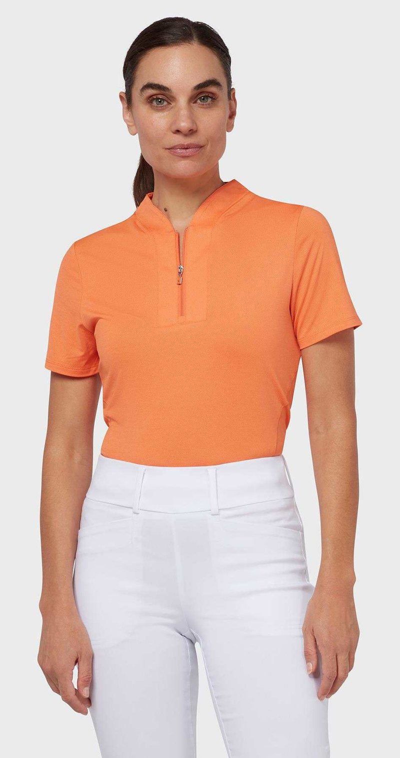 Callaway Tonal Heather women's polo, nectarine heather