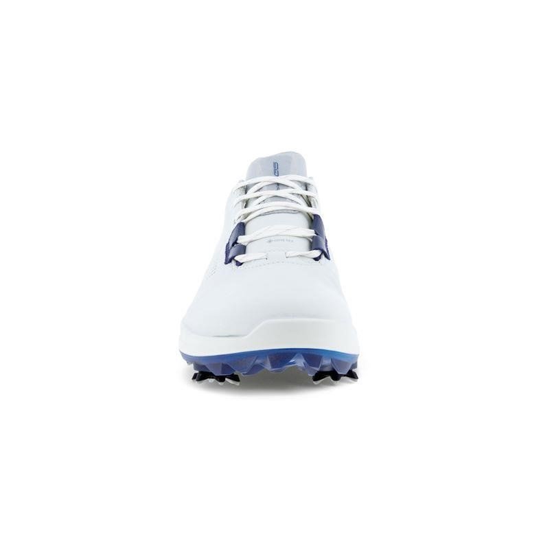 Ecco Biom G5 mens golf shoes, white/blue