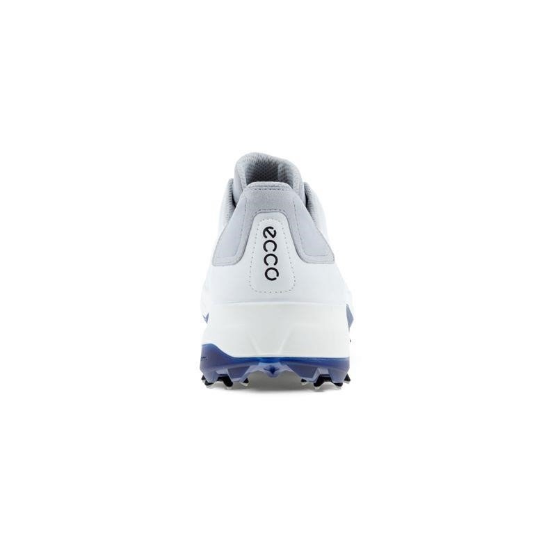 Ecco Biom G5 mens golf shoes, white/blue