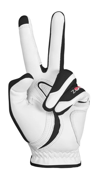 Zoom Zoom Hybrid mens golf glove, white/black/red