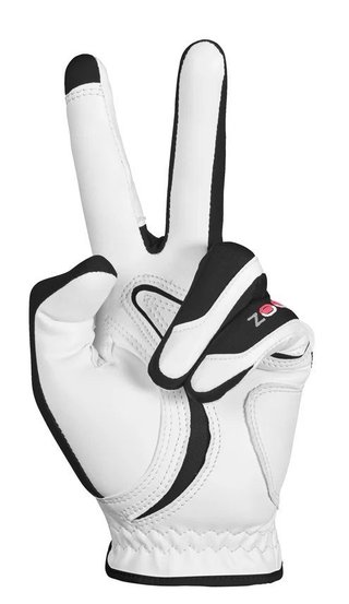 Zoom Zoom Hybrid ladies golf glove, white/black
