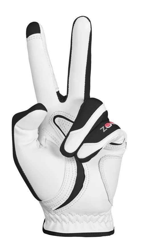Zoom Zoom Hybrid ladies golf glove, white/black