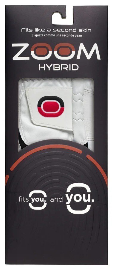 Zoom Zoom Hybrid ladies golf glove, white/black