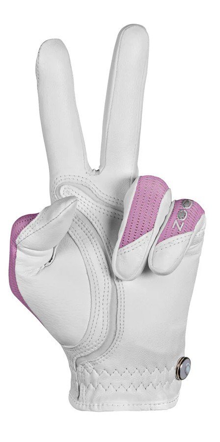 Zoom Zoom Sun Style ladies golf glove, white/pink