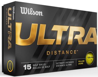 Wilson Ultra Distance golf balls, yellow