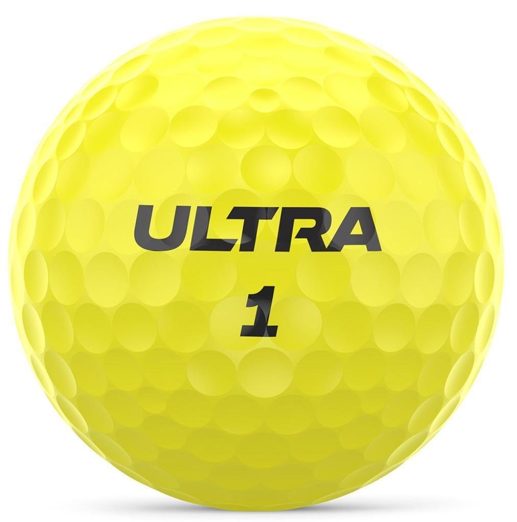 Wilson Ultra Distance golf balls, yellow