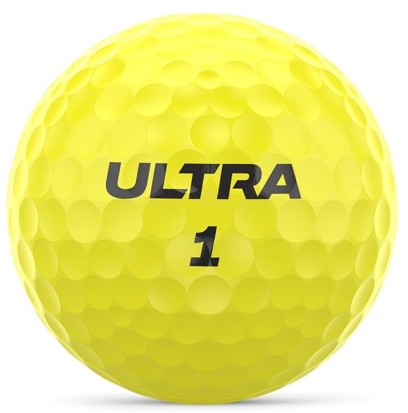 Wilson Ultra Distance golf balls, yellow
