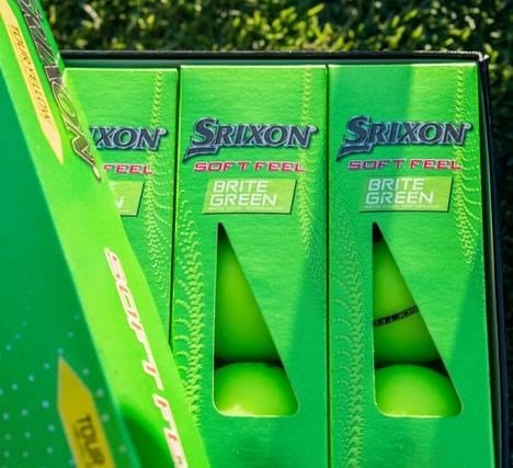 Srixon Soft Feel Brite golf balls 2023, green