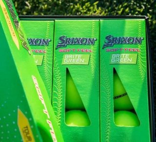 Srixon Soft Feel Brite golf balls 2023, green