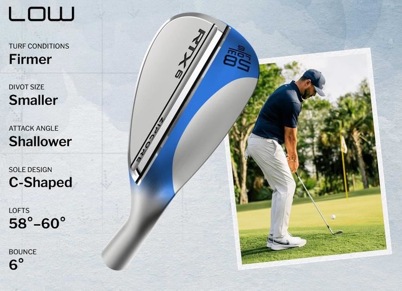 Cleveland RTX 6 ZipCore Tour Satin mens wedge (steel)