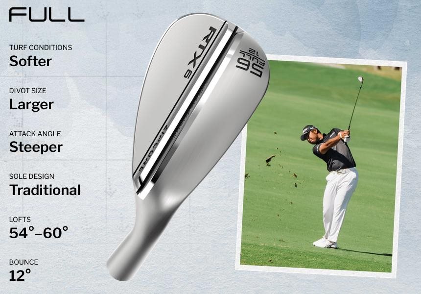Cleveland RTX 6 ZipCore Tour Satin mens wedge (steel)