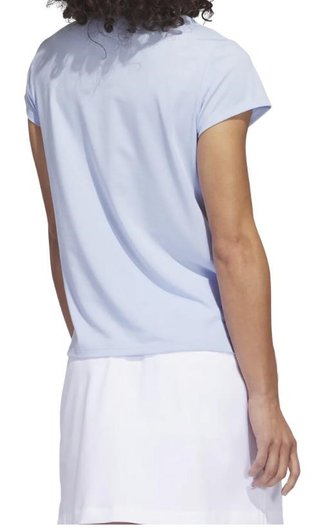 Adidas Go-To Heathered women's polo, blue dawn mel