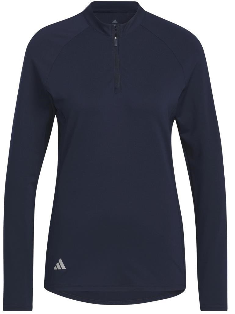 Adidas Solid Quarter Zip Long Sleeve women's sweatshirt, collegiate navy