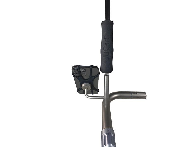 JuCad smartphone holder with umbrella extension, titanium