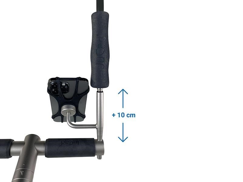 JuCad smartphone holder with umbrella extension, titanium