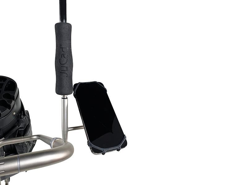 JuCad smartphone holder with umbrella extension, titanium