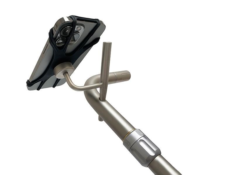 JuCad smartphone holder with umbrella extension, titanium