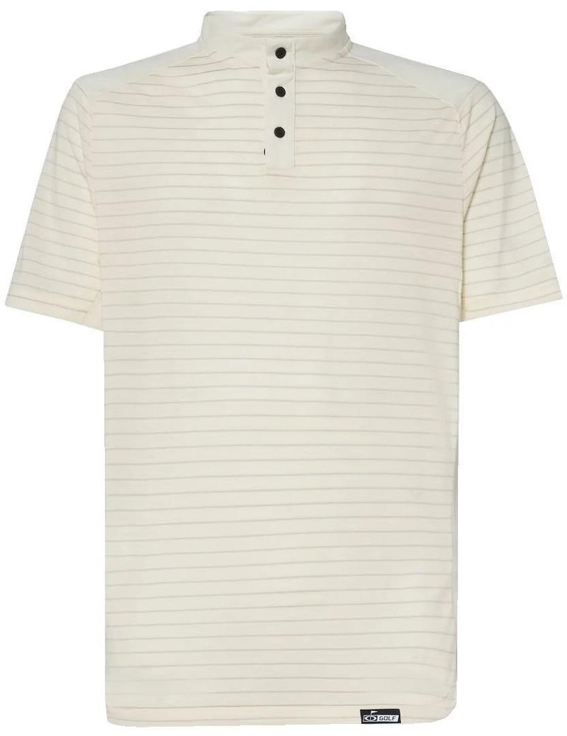 Oakley Fringe Stripe men's polo, arctic white