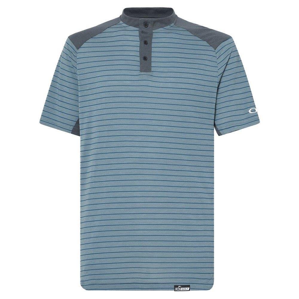 Oakley Fringe Stripe men's polo, dark slate