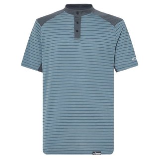 Oakley Fringe Stripe men's polo, dark slate