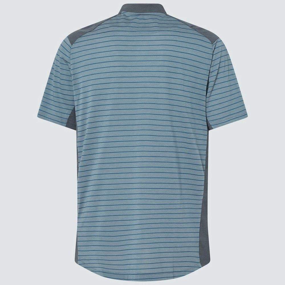 Oakley Fringe Stripe men's polo, dark slate