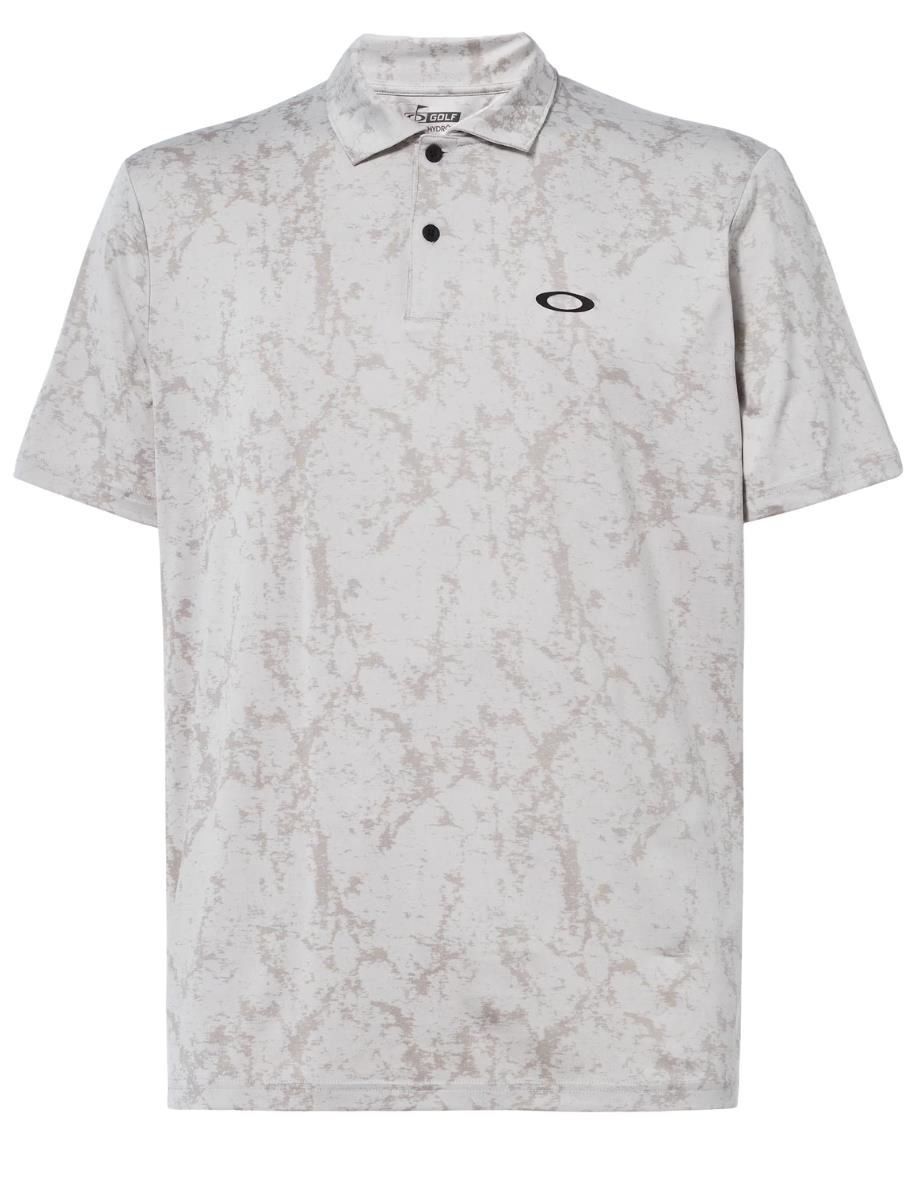 Oakley Marble Jaquard men's polo, arctic white