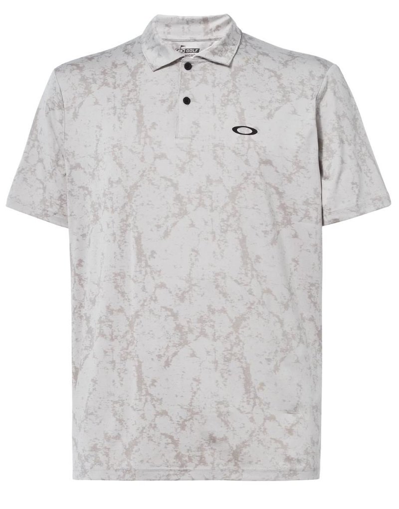 Oakley Marble Jaquard men's polo, arctic white