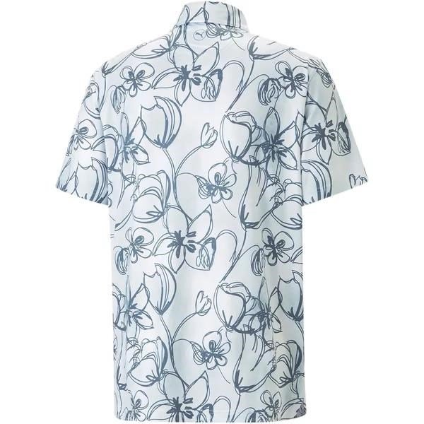 Puma Cloudspun Stems men's polo, white/evening sky
