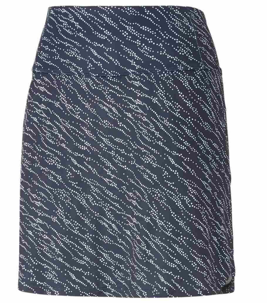 Puma PwrMesh Whitewater women's golf skirt, navy blazer/bright white