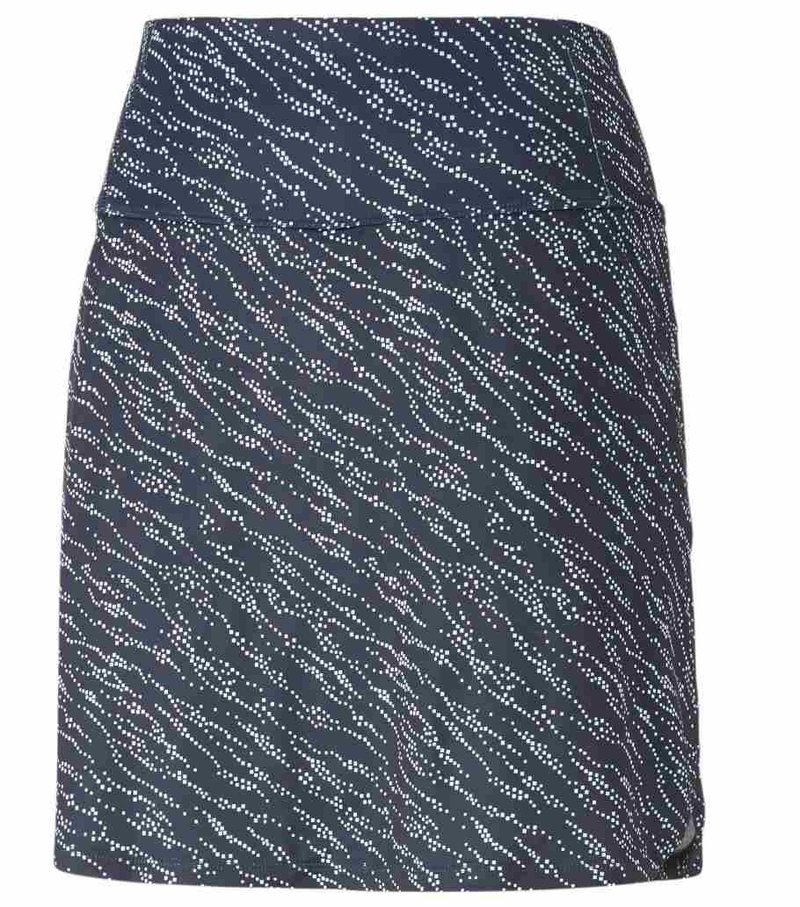 Puma PwrMesh Whitewater women's golf skirt, navy blazer/bright white