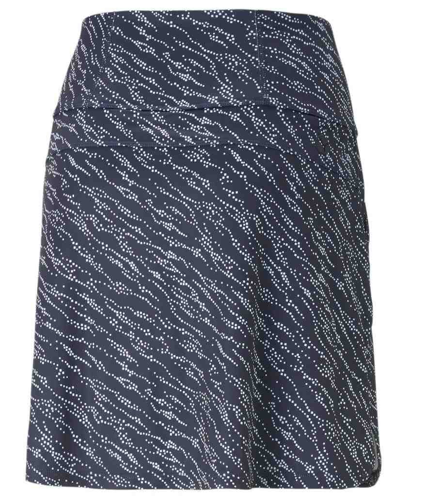 Puma PwrMesh Whitewater women's golf skirt, navy blazer/bright white