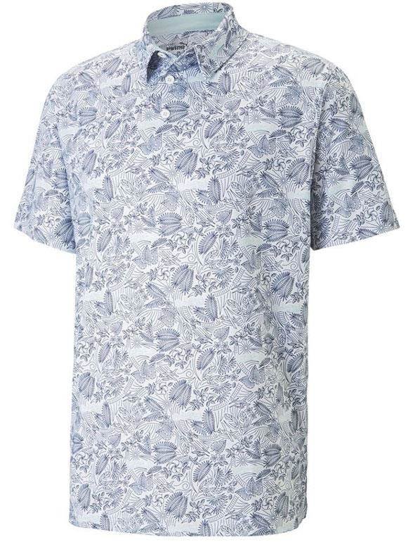 Puma Mattr Seaplanes men's polo, navy blazer/tropical aqua