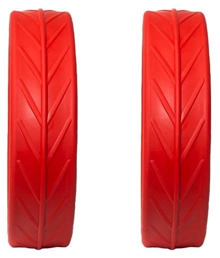 JuCad Tyres for Rear Wheels (2 tyres for JuCad rear wheels), red