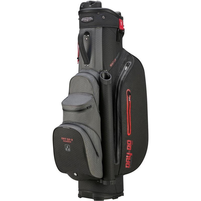 Bennington Dry QO 9 Waterproof cart bag, black/canon grey/red