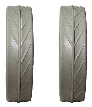JuCad Tyres for Rear Wheels (2 tyres for JuCad rear wheels), titanium
